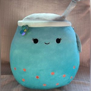 Squishmallow Jakarria 12” Blue Boba Drink Plush